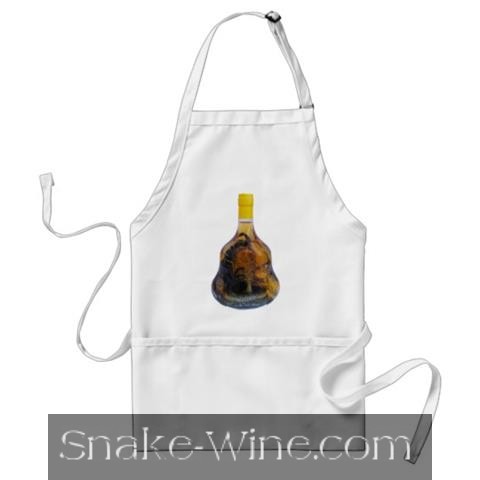 Snake Wine Chef Apron White Snake Liquor