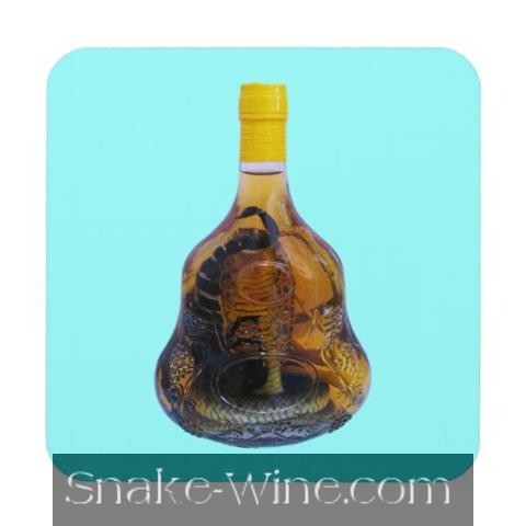 Snake Wine Drink Coaster Square Blue Snake Liquor Photo
