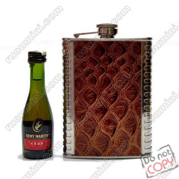 Flask Leather 12.5- 10 cm