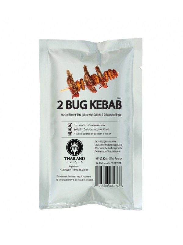 Silkworm & Grasshopper Bug Kebab